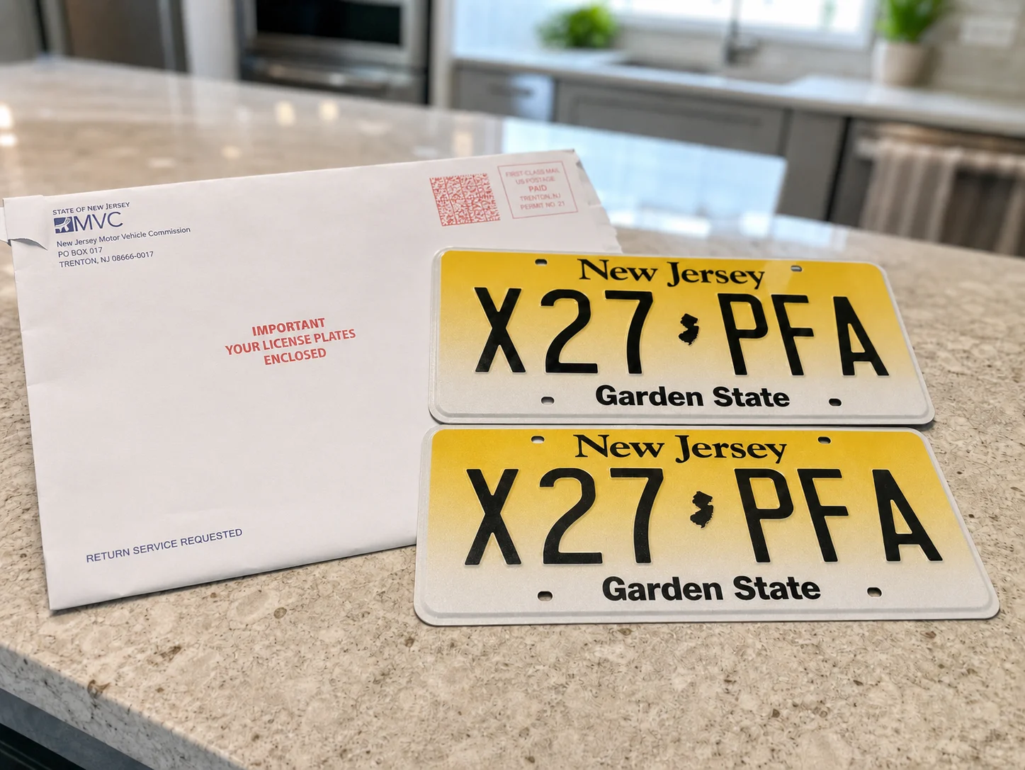 Permanent New Jersey plates arriving by mail